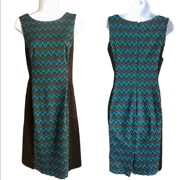 NINE WEST | Chevron Panel Dress - Picture 1 of 5